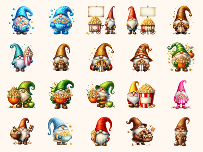 Popcorn Gnomes Clipart