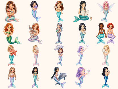 Little Mermaids Clipart