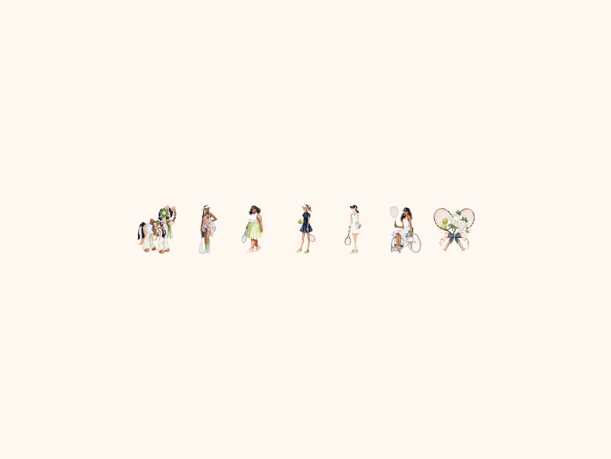 Tennis Club Watercolor Clipart