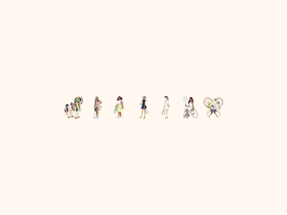 Tennis Club Watercolor Clipart