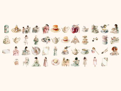 Tea Party Watercolor Clipart