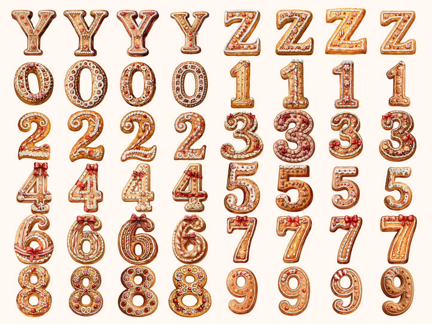 Gingerbread Alphabet & Numbers