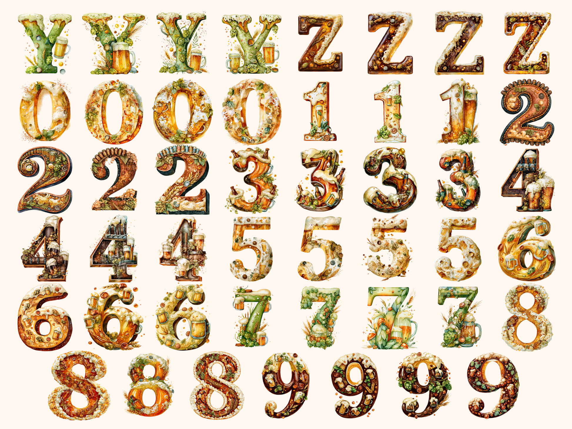 Beer Alphabet & Numbers