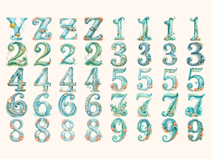 Aquatic Alphabet & Numbers