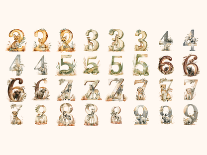 Safari Animals Alphabet & Numbers