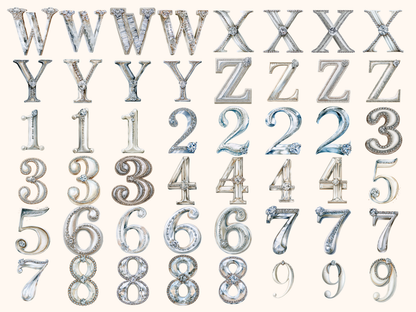 Diamond Bling Alphabet & Numbers