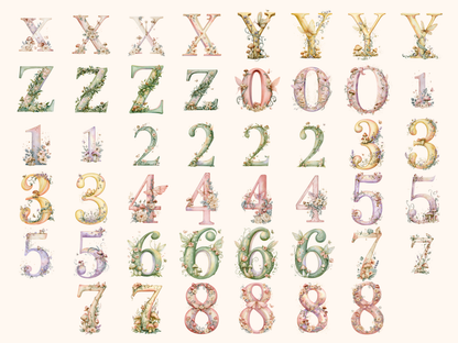 Fairy Garden Alphabet & Numbers