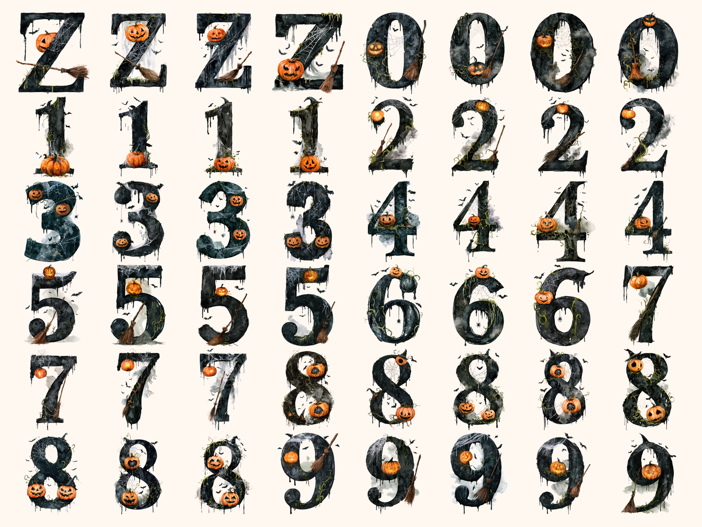 Halloween Alphabet & Numbers