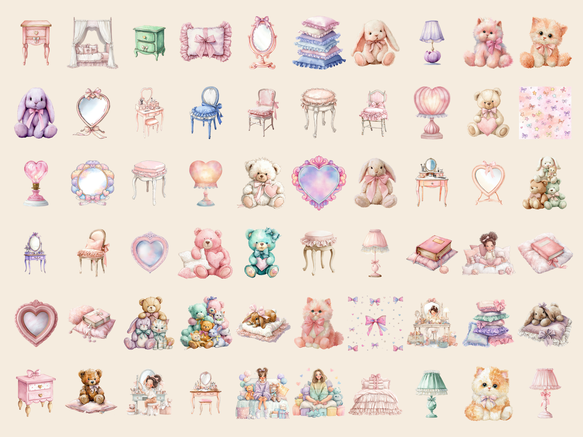 Cutecore Room Watercolor Clipart