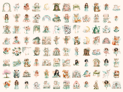 Fairy Land Watercolor Clipart
