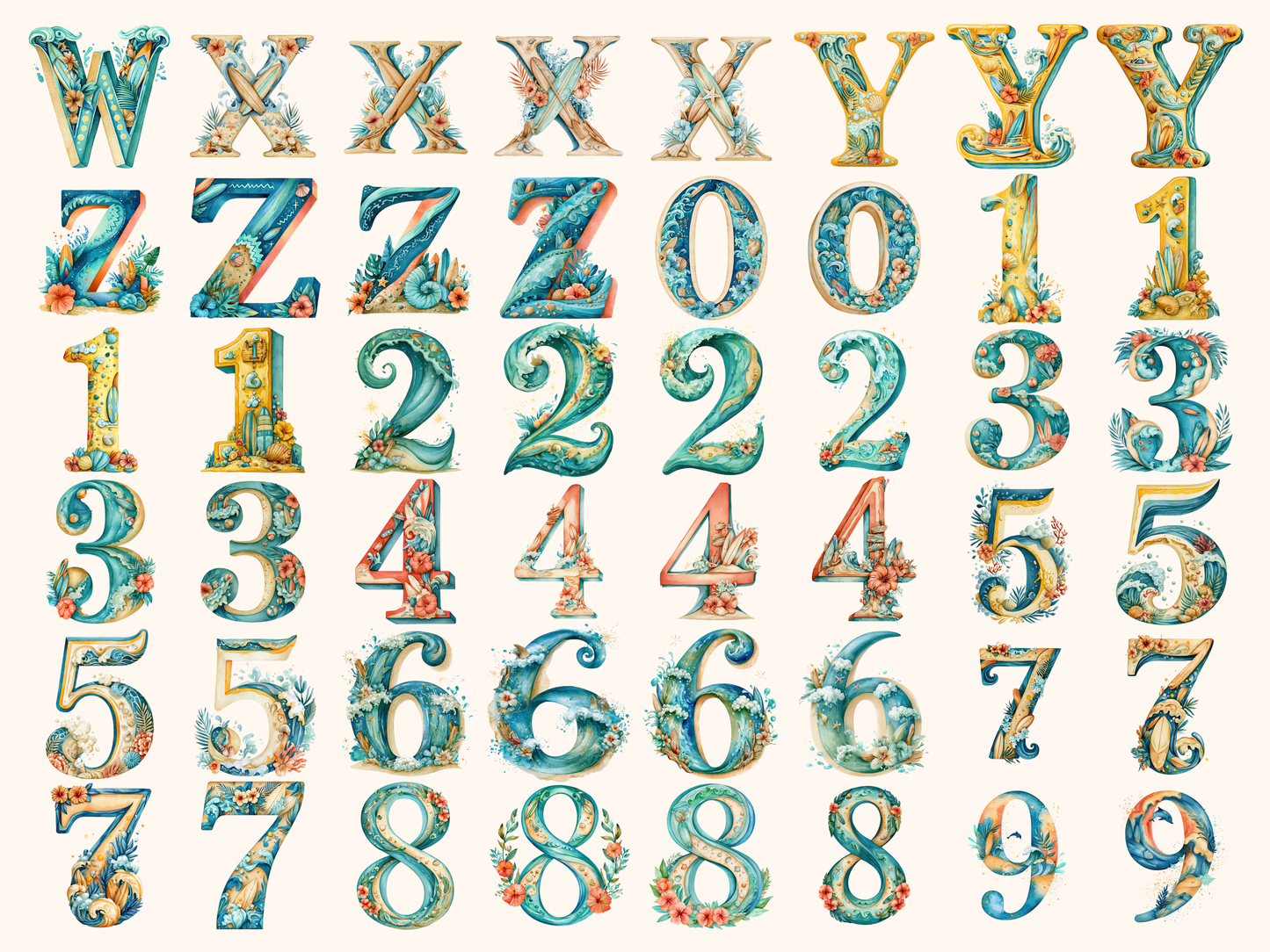 Surfing Alphabet & Numbers