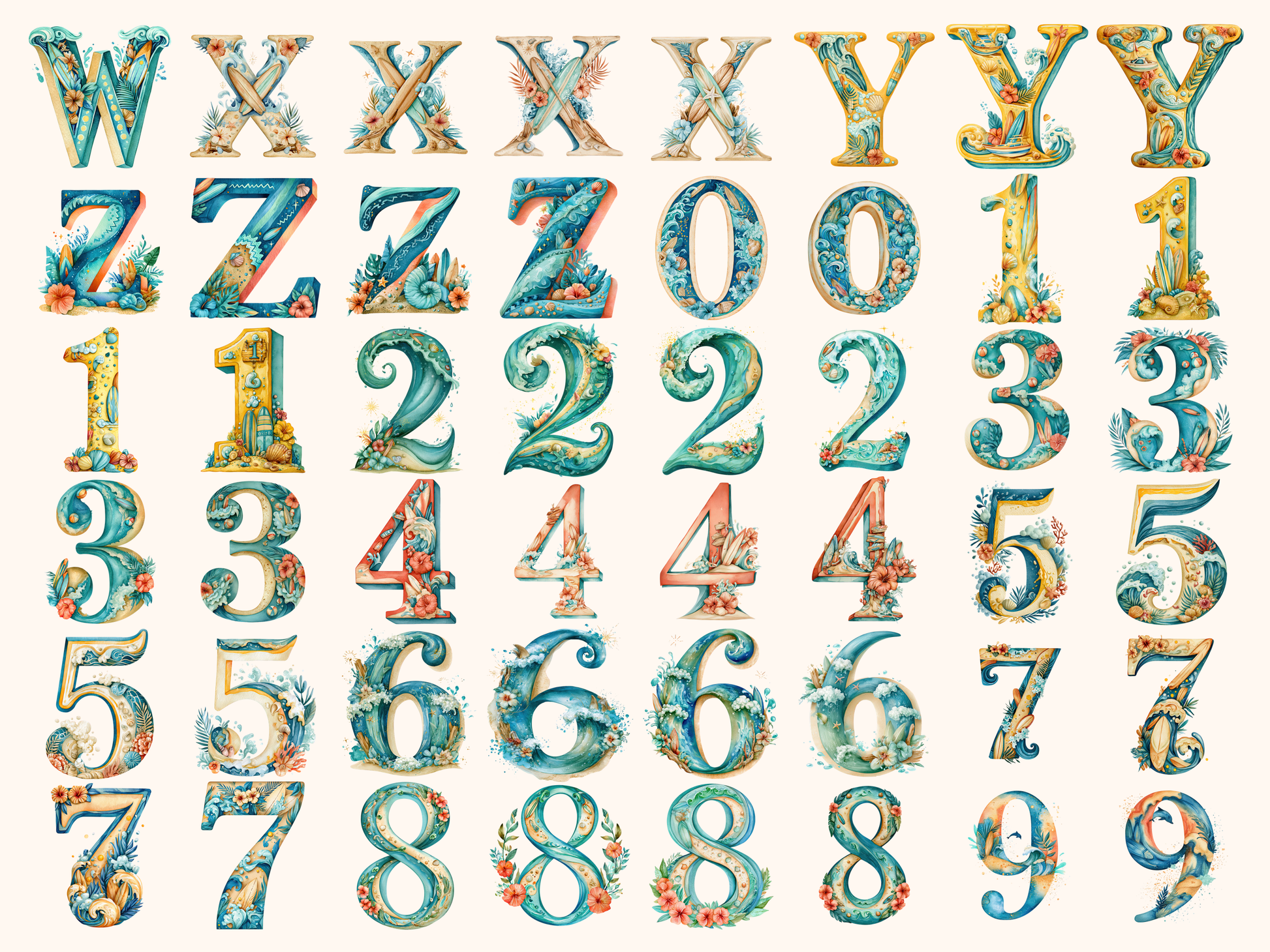 Surfing Alphabet & Numbers