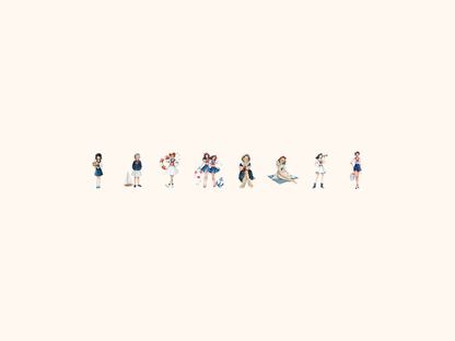Sailor Girl Watercolor Clipart