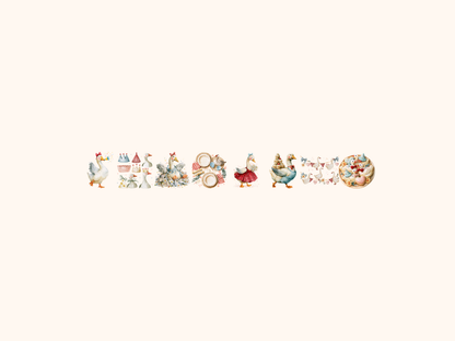 Goose Party Watercolor Clipart