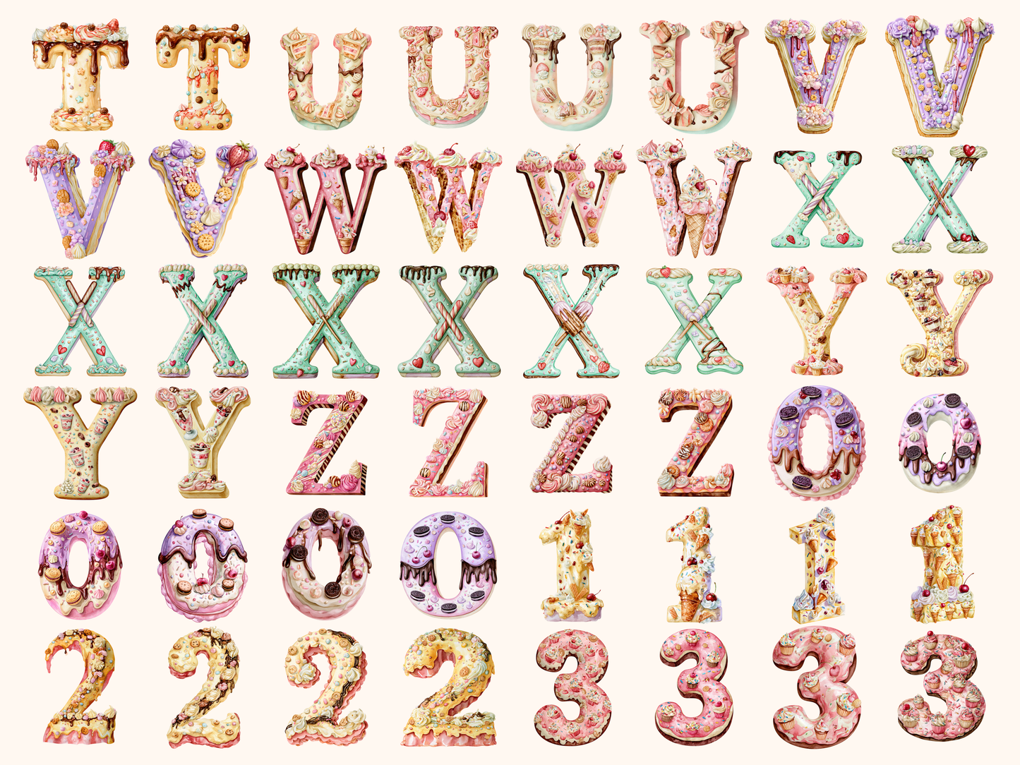 Sweet Treats Alphabet & Numbers
