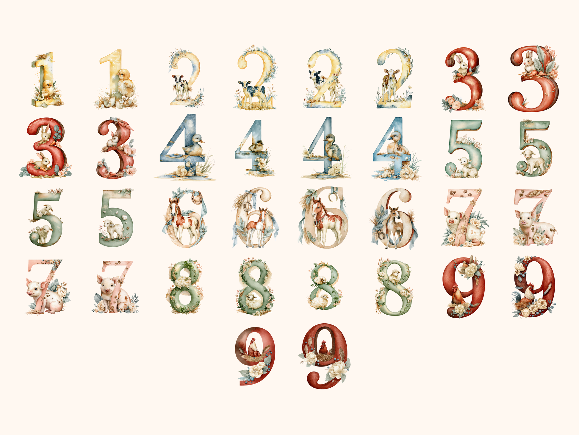 Farm Animals Alphabet & Numbers