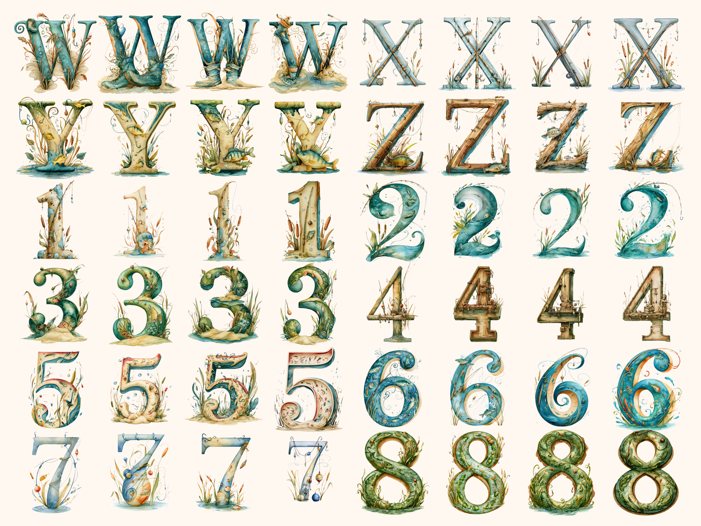 Fishing Alphabet & Numbers