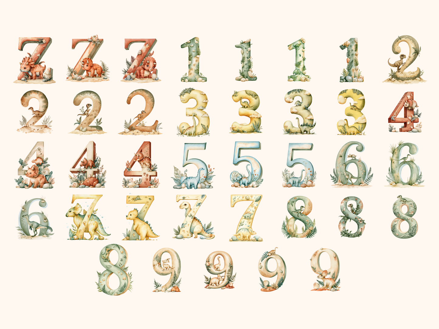 Dinosaurs Alphabet & Numbers