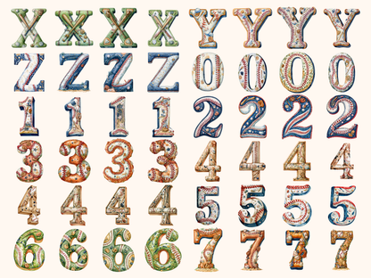 Baseball Alphabet & Numbers