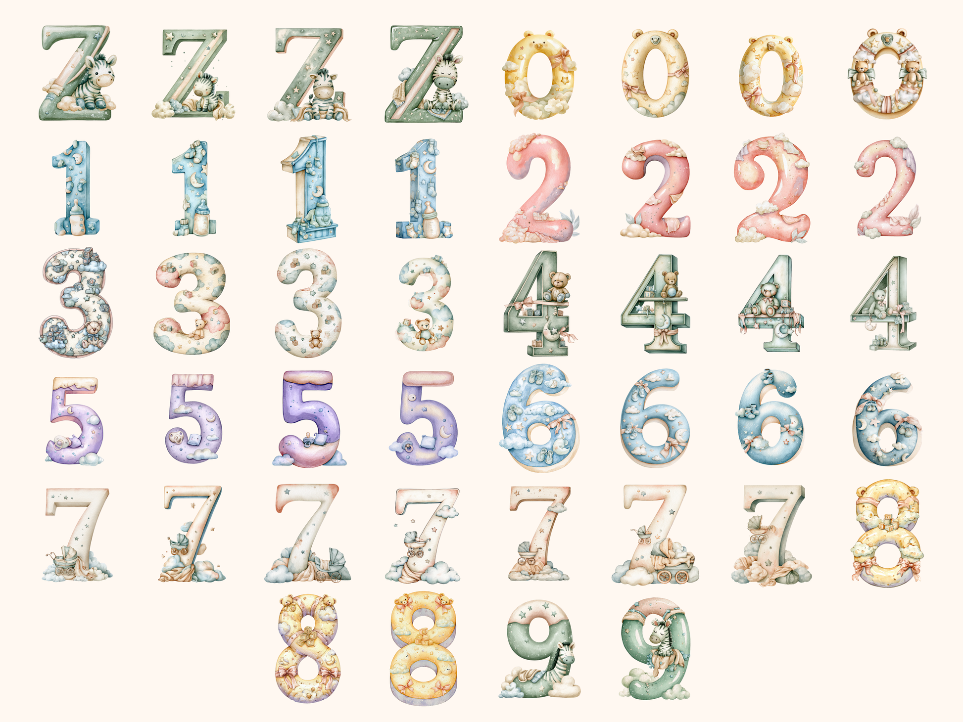 Baby Nursery Alphabet & Numbers