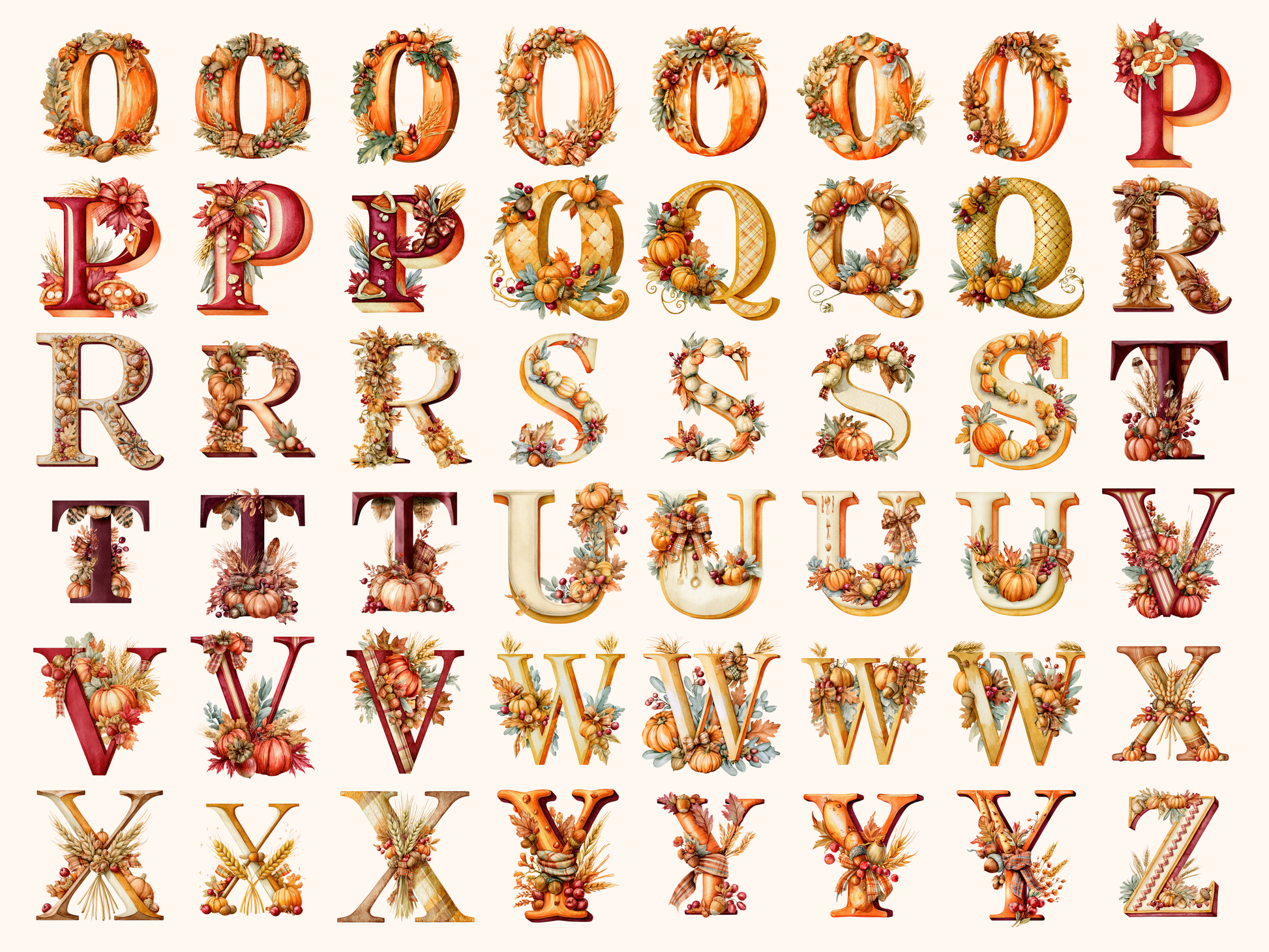 Thanksgiving Alphabet & Numbers