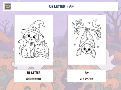 Halloween Coloring Book — PRINT SIZES