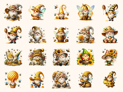 Bee Gnomes Clipart