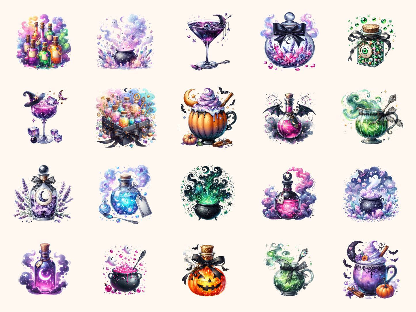 Halloween Potions Clipart