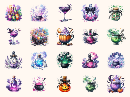 Halloween Potions Clipart