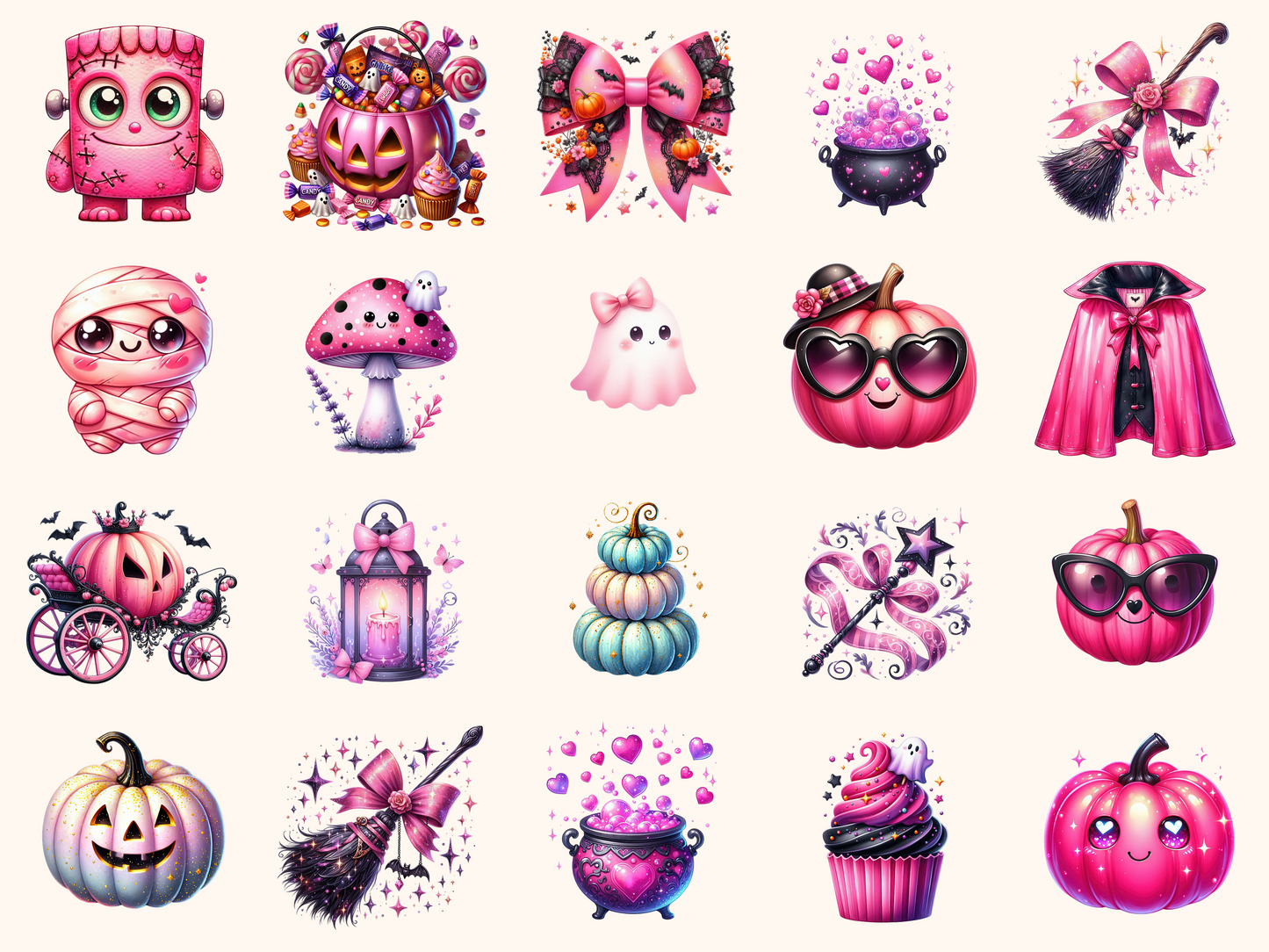 Pink Halloween Clipart