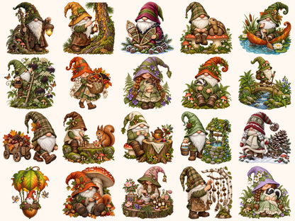 Woodland Gnomes Clipart — listing preview 4