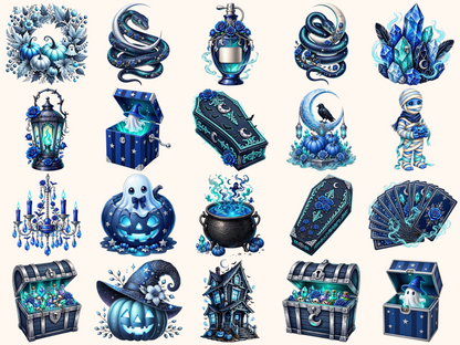 Blue Halloween Clipart