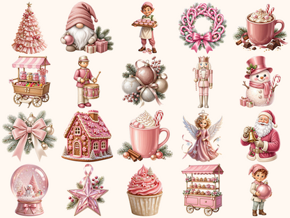Pink Christmas Clipart