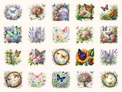 Butterfly Garden Clipart