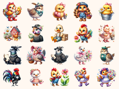 Farm Birds Clipart