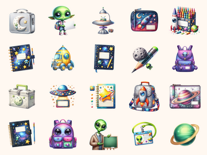 Alien School Clipart