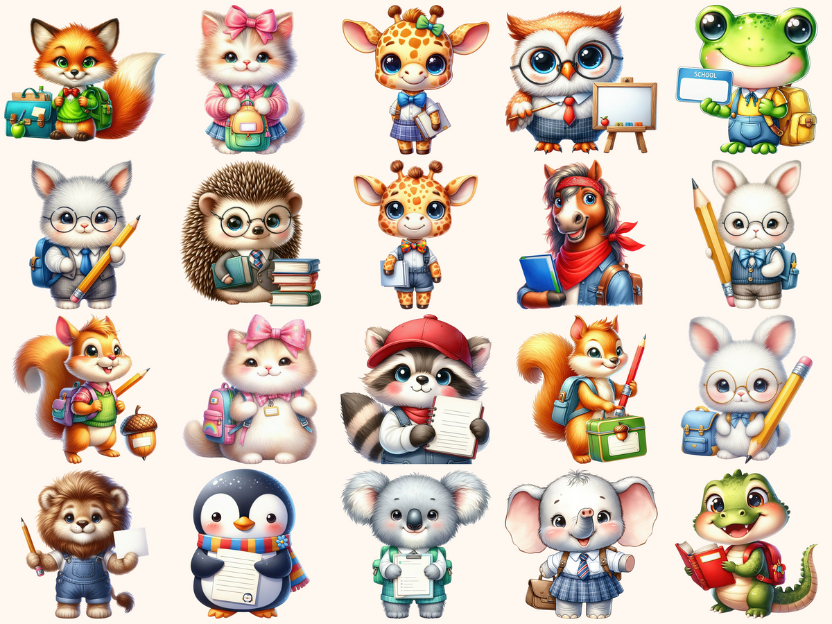 School Animals Clipart