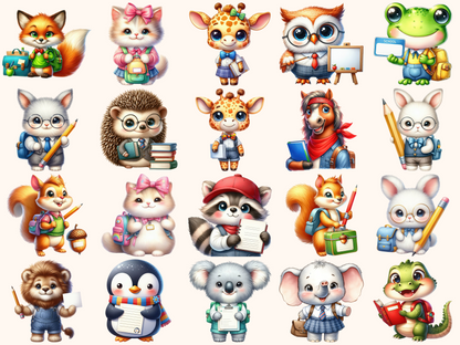 School Animals Clipart