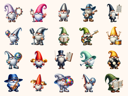 Musical Gnomes Clipart