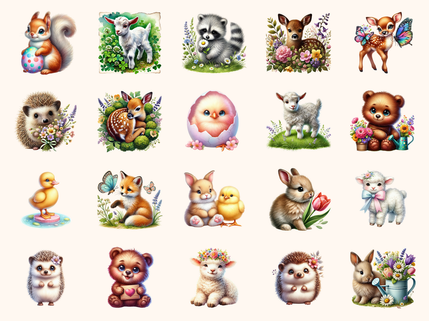 Spring Baby Animals Clipart