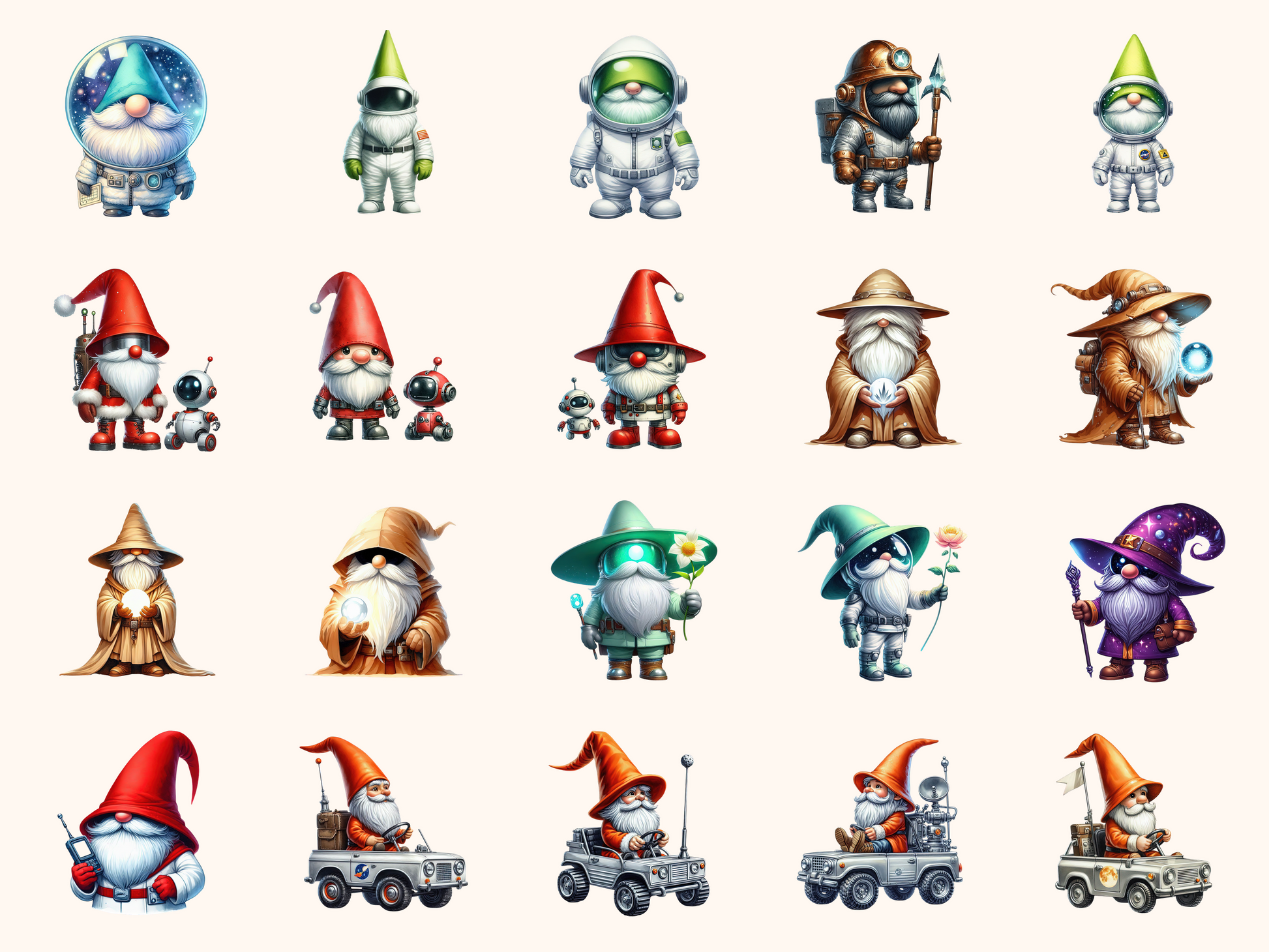 Science Fiction Gnomes Clipart