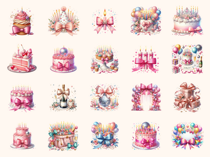 Birthday Girl Bow Clipart