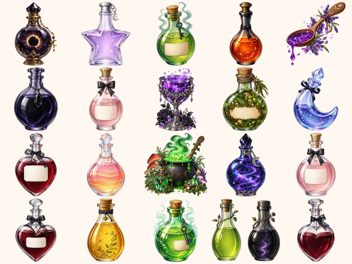 Witch Potions Clipart