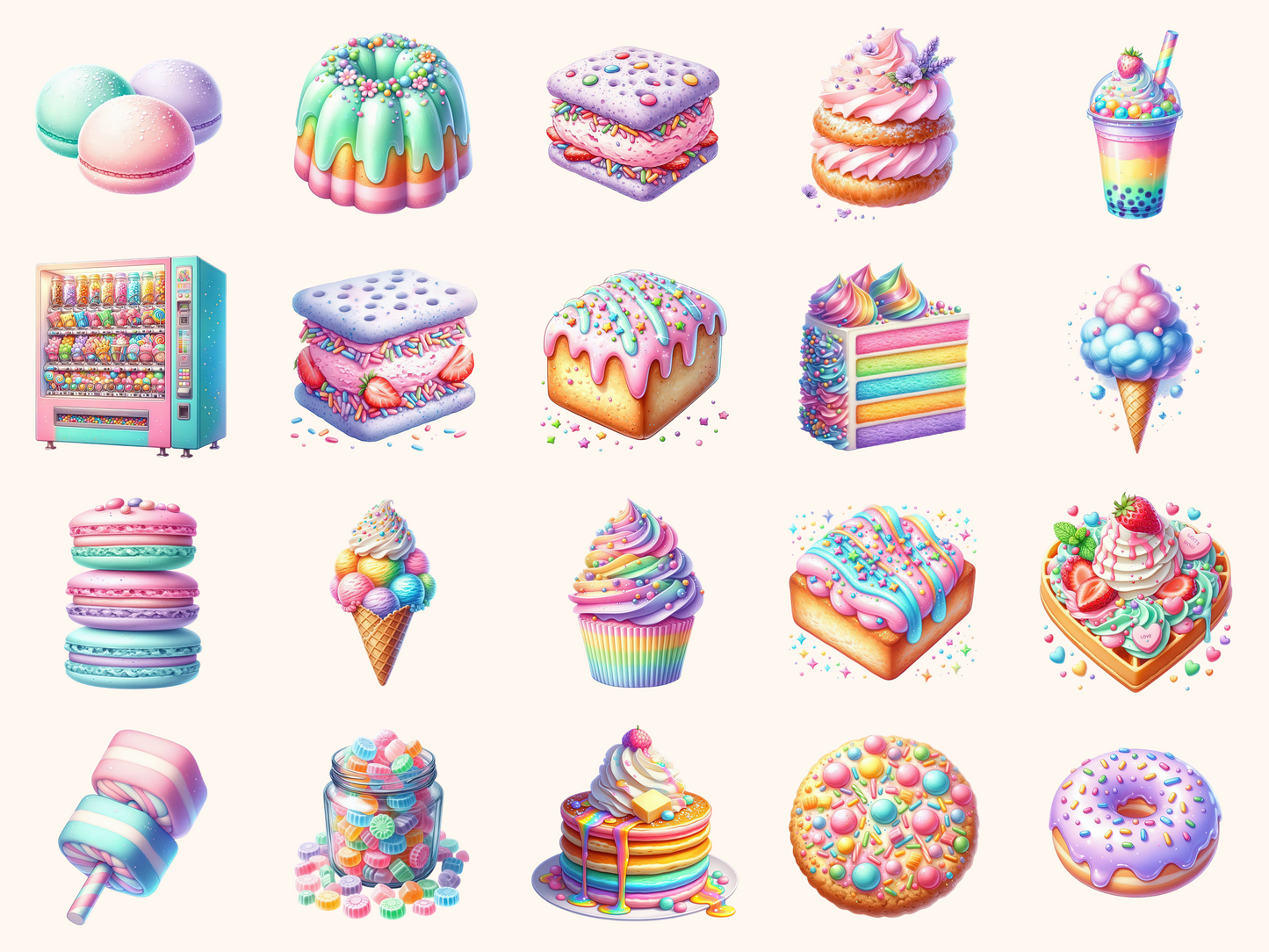 Colorful Sweets Clipart