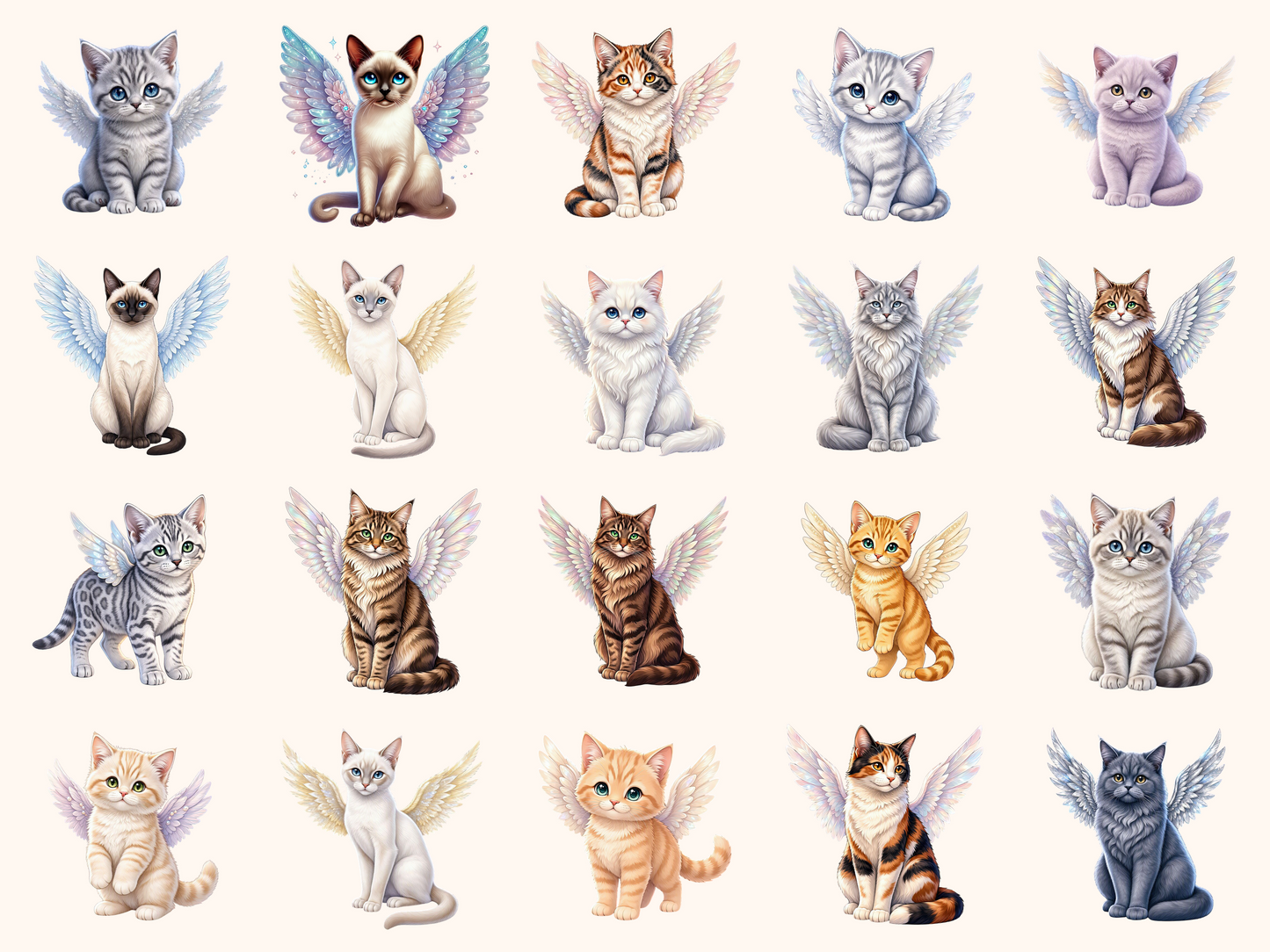 Angel Cats Clipart