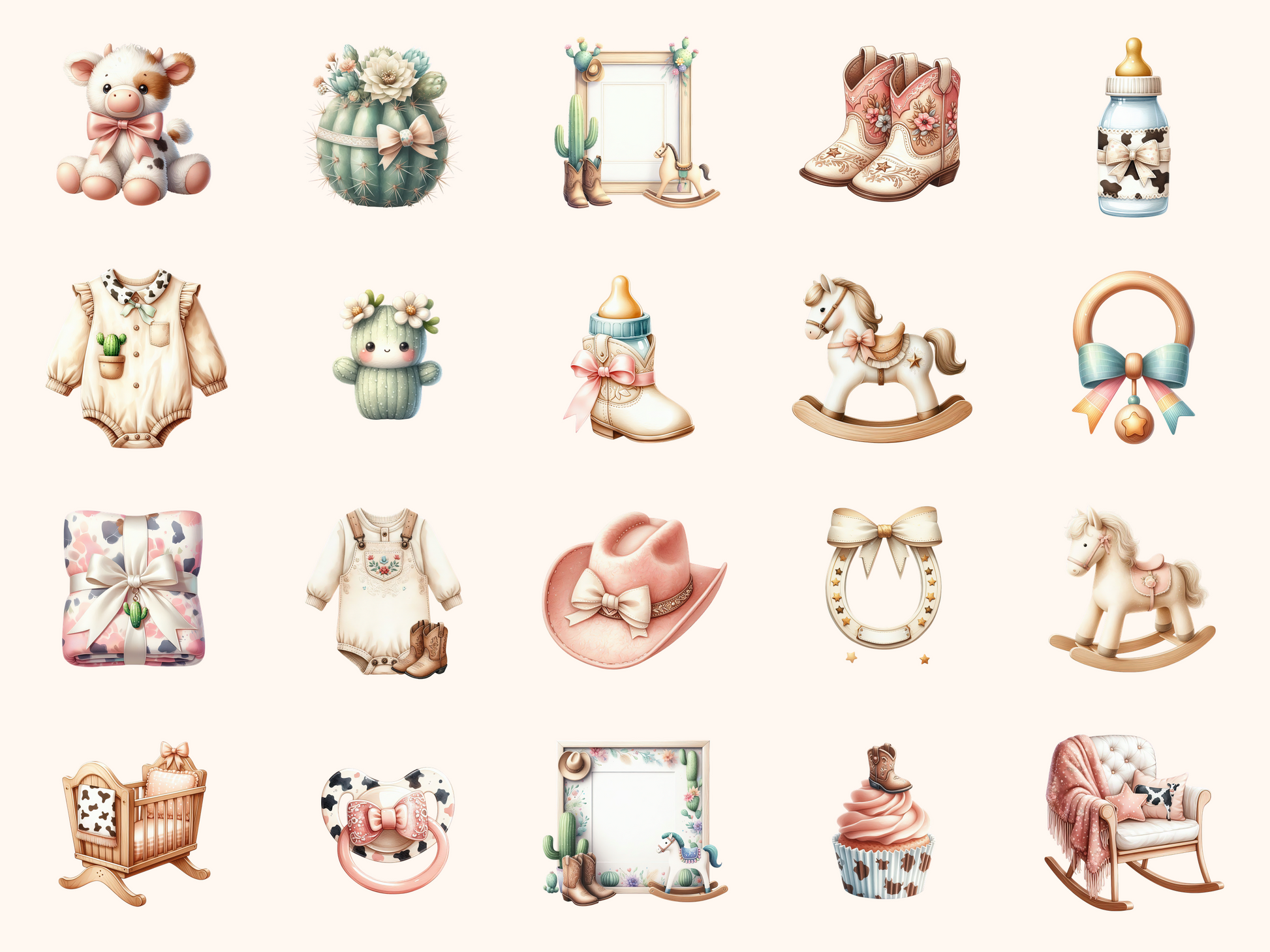 Western Baby Shower Clipart