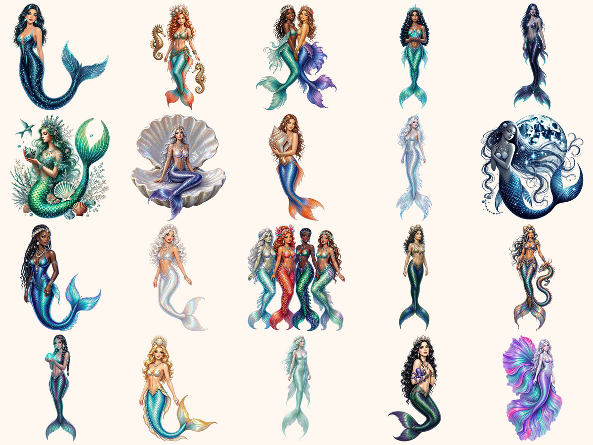 Mystical Mermaids Clipart