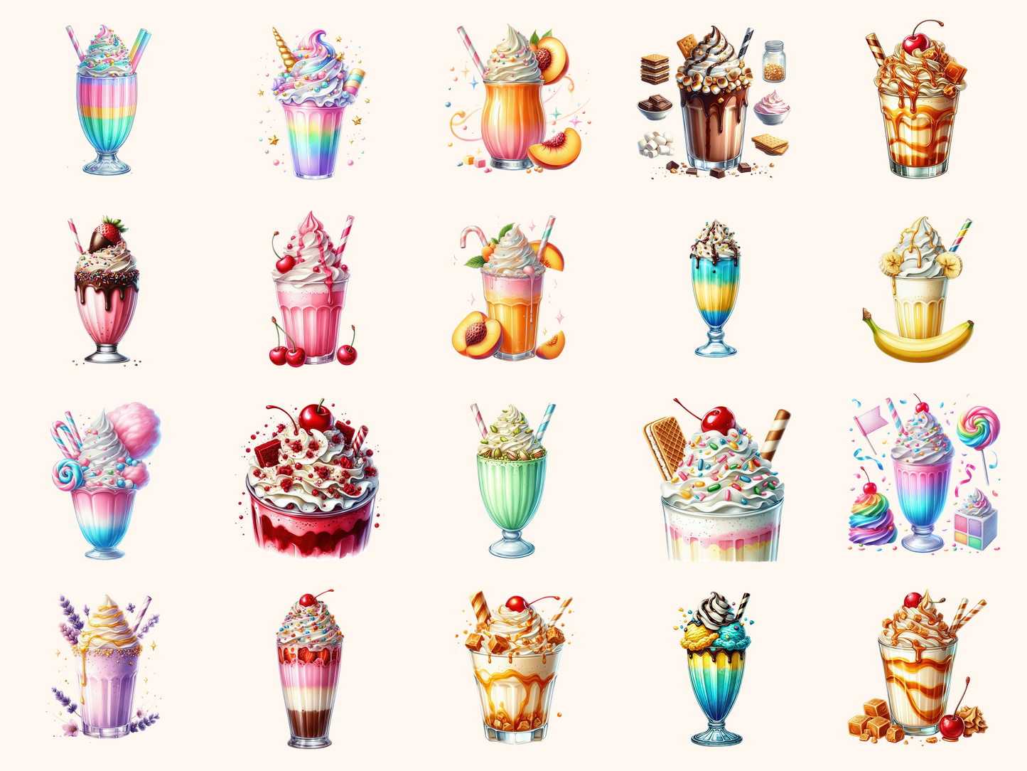 Milkshakes Clipart