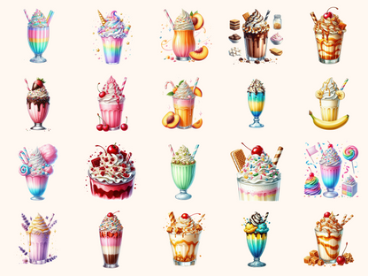 Milkshakes Clipart