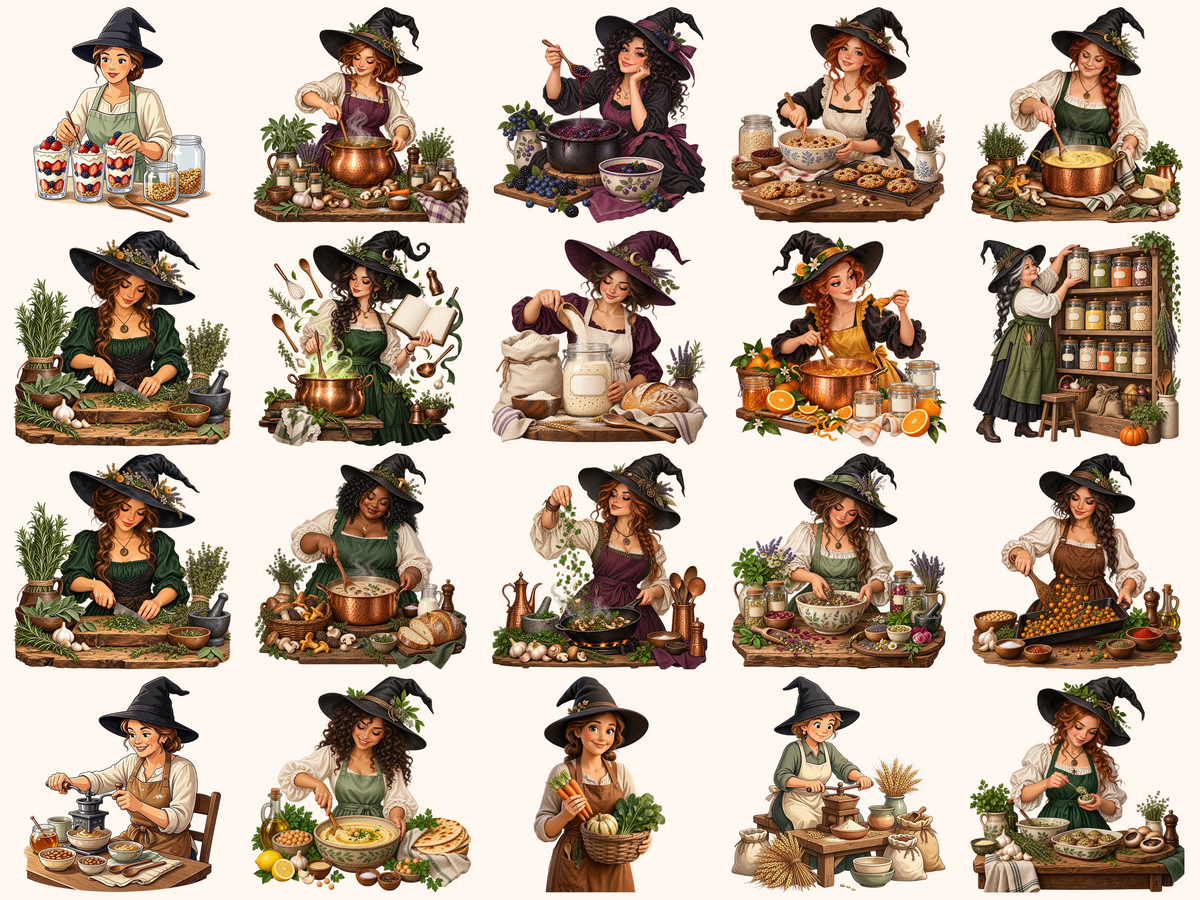 Kitchen Witches Clipart